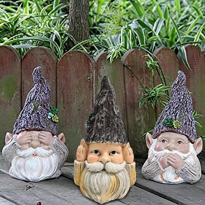 Garden Gnome Statue Can’t Hear Evil See Evil Don&rsquo