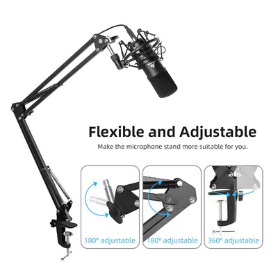 Microphone Suspension Boom Scissor Arm Stand for Professiona