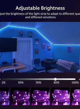Suntech LED Light Strips, Bluetooth Music Sync Color Flexibl