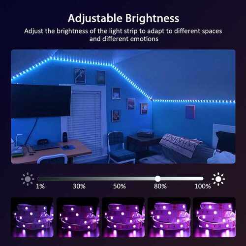 Suntech LED Light Strips, Bluetooth Music Sync Color Flexibl