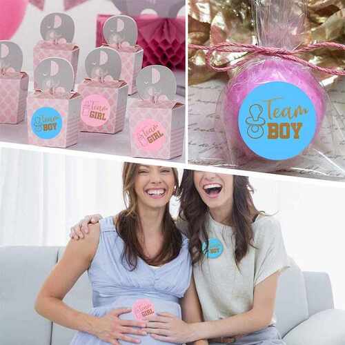 72 pcs Gender Reveal Party Decorations Boy or Girl 36&qu