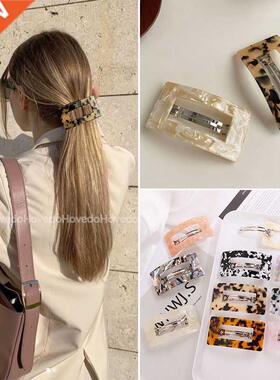 Fashion Acetate Geometric Hair Clips for Women Girl Headband