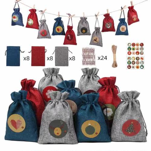 24Days Christmas Advent Calendar Bags Advent Calendar Gift B