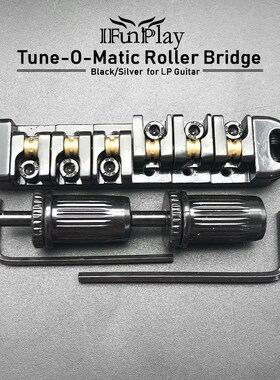 Roller Saddle Tune-O-Matic Guitar Bridge w/ 2 Studs for LP E