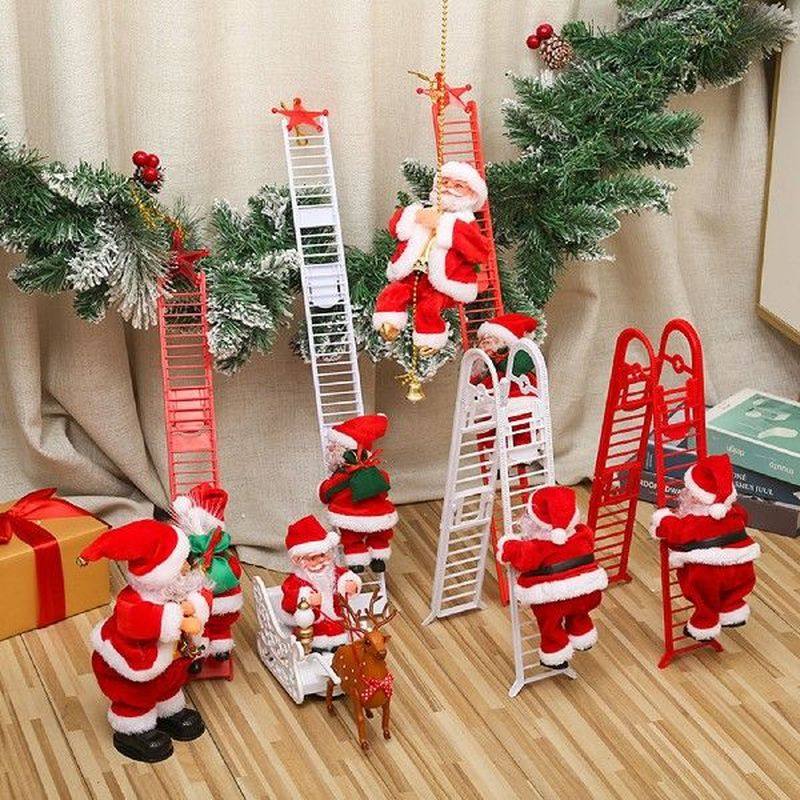 funny climbing santa claus battery operated climbs up and