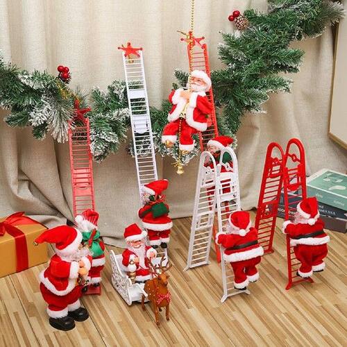 Funny Climbing Santa Claus Battery Operated Climbs Up And