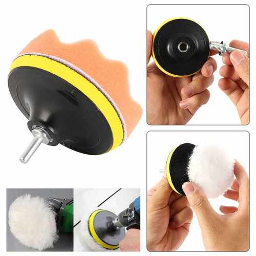 1Set Car Sponge Polisher Pads Set for Polish Buffer Drill Wh