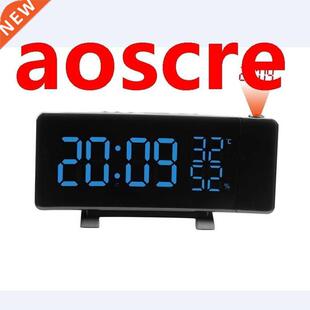 TS5210 Color Time Projection FM Radio Clock 180 Rotating LED