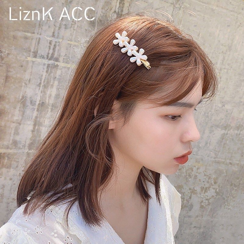 Fritillaria Pearl Flower hairpin female top clip bangs broke