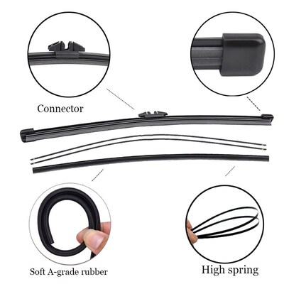 Erick's Wiper Front Rear Wiper Blades Set For Ford Explo