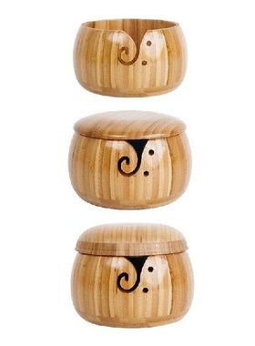 Mangkuk Benang Kayu untuk Kerajinan Tangan Merajut Benang