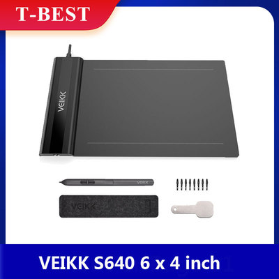 VEIKK S640 graphic Pen tablet 6 x 4 inch Ultra Thin OSU New
