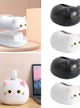 Cute Cat Tissue Box Kitchen Napkin Storage Box Wc Paper Cont