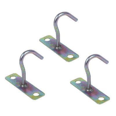 3X Fan Fixture Metal J Shaped Ceiling Mount Hook Hanger