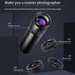 Phone Lens Mobile Pphone Telescope Four-In-One Lens 22 Times