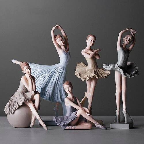 Resin Elegant Figurine Ballerina Ballet Dancer Desktop