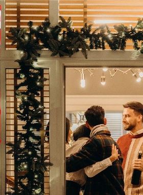 Hanging Windsock Xmas Party Santa Claus Wind Sock Front