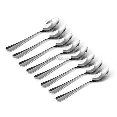 8 Pcs Demitasse Espresso Steel Stainless Spoon Tea Coffee So