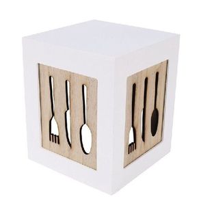 Wooden Utensils Holder Cutlery Kitchen Flatware Cutlery