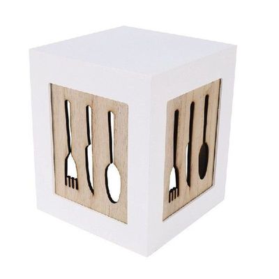 Wooden Utensils Holder Cutlery Kitchen Flatware Cutlery