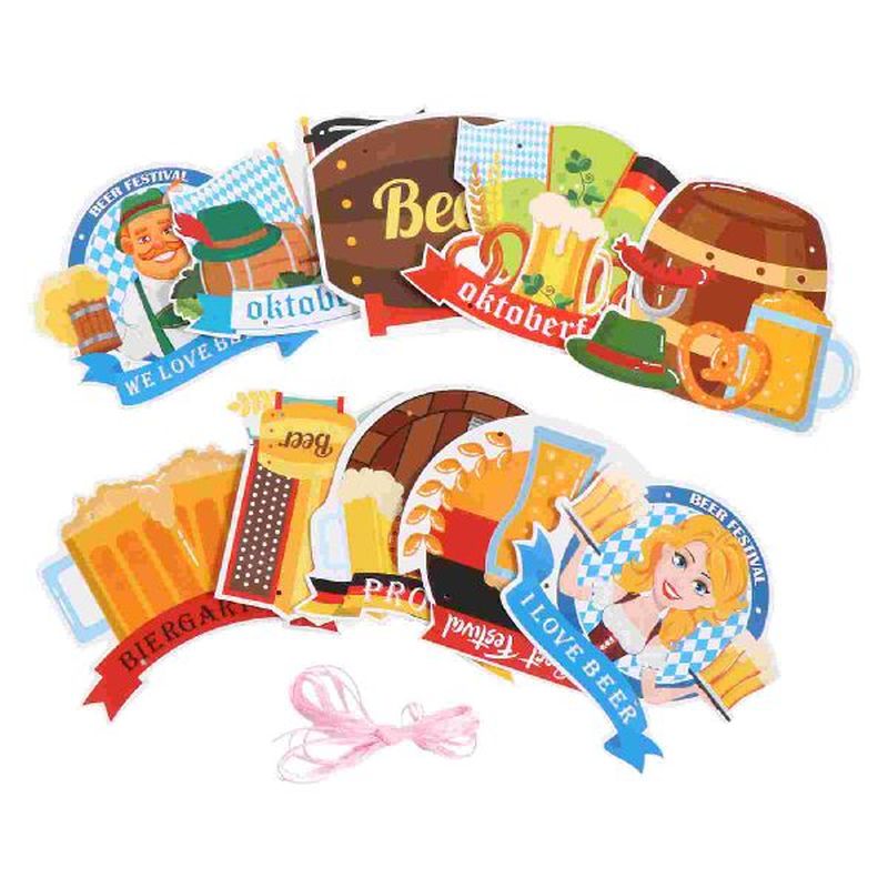 Party Flag Banner Decorations Photo Decor Beer German