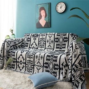 Cotton Sofa Recliner Blanket Warm Knitted Comforter Plaid