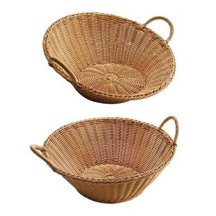Hand Woven Fruit Basket Table Organizer Container Fruit
