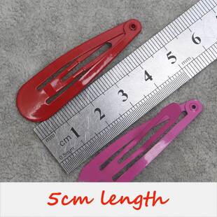 20pcs 5cm Mixed Color Snap Hairclips Setting Colorful BB Ha