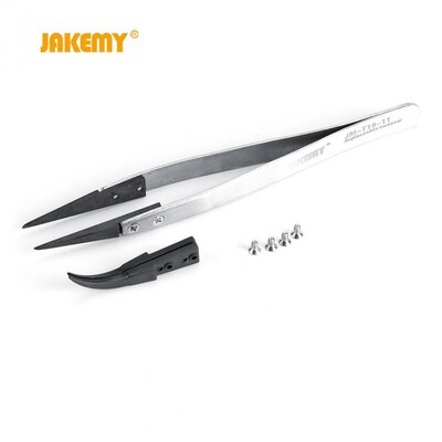JAKEMY pinzas de precision Replaceable Anti-Static Stainless