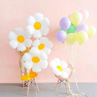 Cute White Daisy Flower Helium Balloon Sunflower Balloons