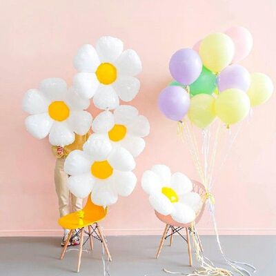 Cute White Daisy Flower Helium Balloon Sunflower Balloons