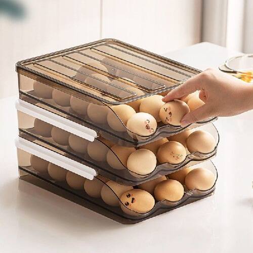 Egg Storage Box Practical Airtight Plastic 18 Grids Fresh