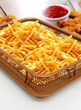 Copper Crispy Tray Durable Mesh Basket Oil Filter Tray Oven