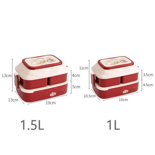 Cartoon Children Lunch Box Cute Student Bento Microwave Lunc