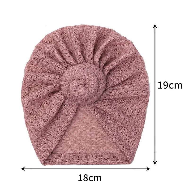 New Solid Waffle Crochet Knit Baby Hat 3M-5T Turban Infant T