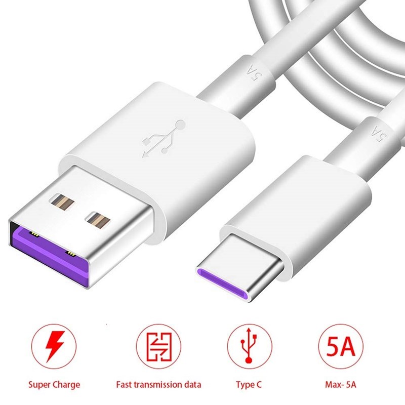 Max 5A USB Type C Cable Fast Charging Data Transmission USB