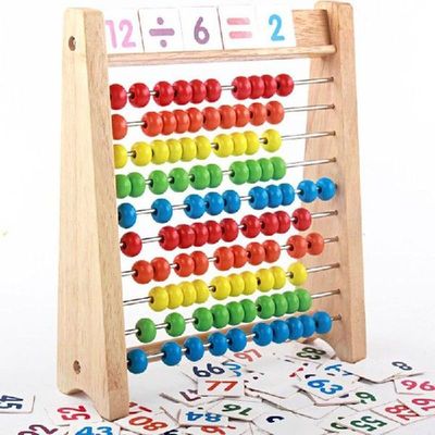 New Style Wooden Children Beads Rainbow Abacus Arithmetic