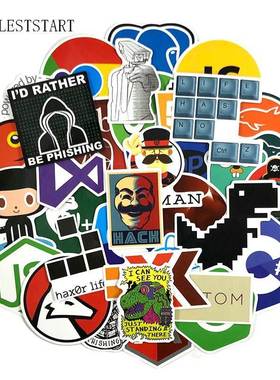 123Pcs/Pack Programming Stickers Geek Hacker Stickers For L