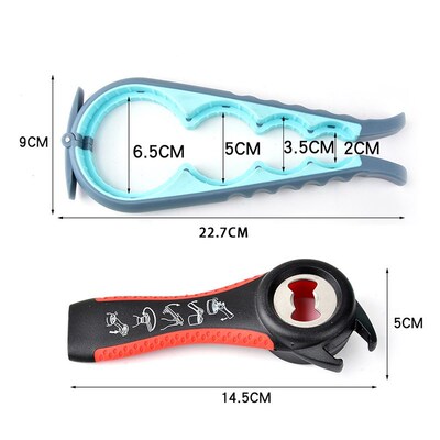 2Pcs/lot 5 In 1 Bottle Openers Multi-Function Easy Jar Can O