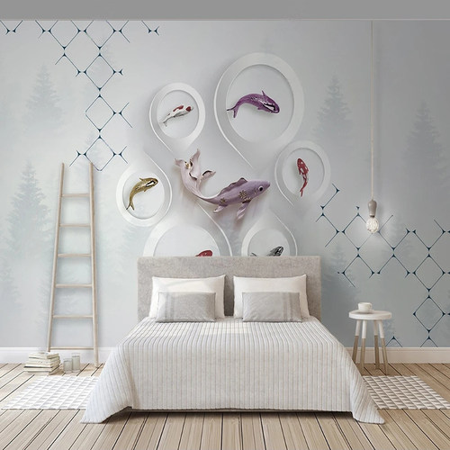 Custom 3D Mural Wallpaper Modern Art Geometric Lines