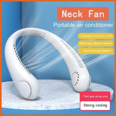 Hanging Neck Fan Portable Cooler Fan USB Leafless 360&de