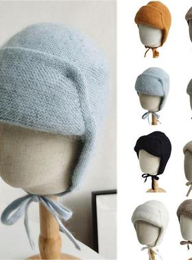 Women Hat Winter Angora Knit Earflap Warm Autumn Outdoor Ski