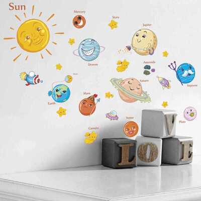 Decals Poster Mural Wall-Stickers Solar-System Planets Mars