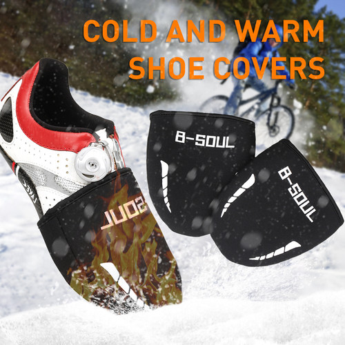 Cycling Sports Black Nylon Warm Windproof Bicycle Shoe