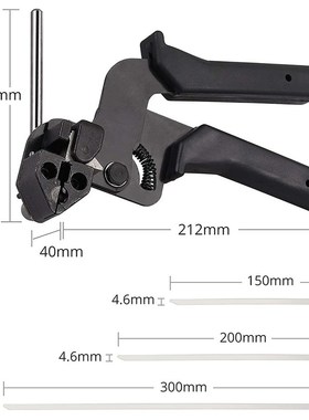 201/301pcs/Set Stainless Steel Cable Tie Pliers Zip Tie Auto