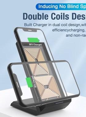 15W Qi Wireless Charger Stand For iPhone 11 pro 8 X XS Sams