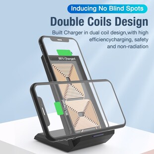 15W Qi Wireless Charger Stand For iPhone 11 pro 8 X XS Sams
