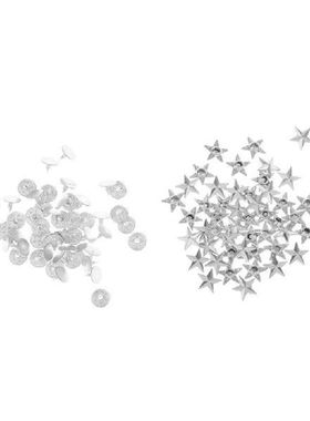 50x Metal Pyramid Rivets Star Rivets Decorative Rivets