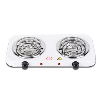 Portable Electric 2000W Mocha Pot Double Stove Hotplate Adj