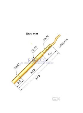 100Pcs/Lot Socket R50-2W7 Length 17.5mm Spring Test Probes R